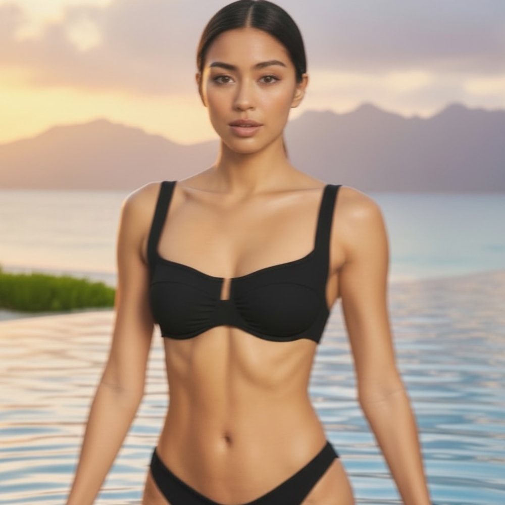 L*Space NEW Camellia Underwired Bustier Bikini Swim Top Size Small
